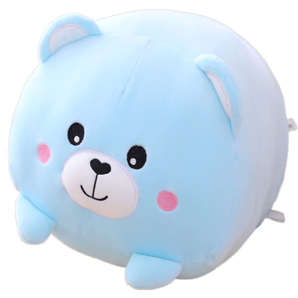 COSGOO Cute Plush Bear Stuffed Squishy Animal Bear Cylindrical Body Pillow,Super Soft Hugging Toy Pillow Kids Kawaii Pillow Gifts for Bedding Decor or Home Decor 8-Inch