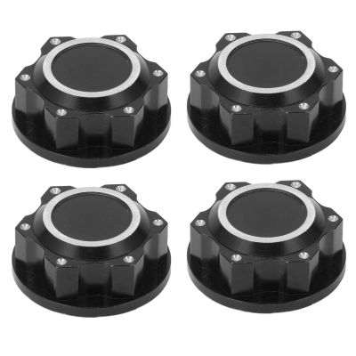 OUKENS RC Wheel Nut, ARRMA 1:5 Kraton 8s RC Car 4pcs RC Wheel Nut Aluminum Alloy Bottom Non-Slip Dustproof Hexagonal Wheel Lock Nut RC Wheel Nut Adapter Three-Colour(Black)