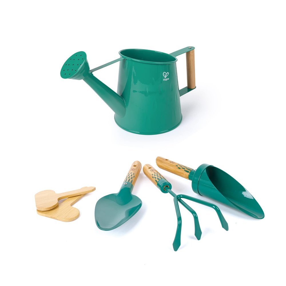 Hape Gardening Tool Set | Flower Garden Kit and STEM Toy, for Kids Ages 4+ Years