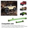 Hobbypark Aluminum Steering Rod Tie Links High-Tightening Linkage for Axial SCX24 Gladiator Bronco C10 JLU Deadbolt B17 1/24 RC Crawler (Green) view 2