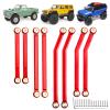 Hobbypark High Clearance Links Set Upgrades for Axial SCX24 C10 AXI00001 Wrangler JLU AXI00002 Bronco AXI00006 1/24 RC Crawler Car (Red) view 1