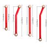 Hobbypark High Clearance Links Set Upgrades for Axial SCX24 C10 AXI00001 Wrangler JLU AXI00002 Bronco AXI00006 1/24 RC Crawler Car (Red) view 2