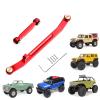 Hobbypark Aluminum Steering Rod Tie Links High-Tightening Linkage for Axial SCX24 Gladiator Bronco C10 JLU Deadbolt B17 1/24 RC Crawler (Red) view 1