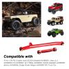 Hobbypark Aluminum Steering Rod Tie Links High-Tightening Linkage for Axial SCX24 Gladiator Bronco C10 JLU Deadbolt B17 1/24 RC Crawler (Red) view 2