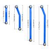 Hobbypark High Clearance Links Set Aluminum Upgrades Linkage for Axial SCX24 Deadbolt AXI90081 B17 Upgrades 1/24 RC Crawler Car (Blue) view 2