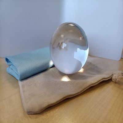 DiscountMagic 70mm Crystal Clear Contact Juggling Ball with Carry Pouch