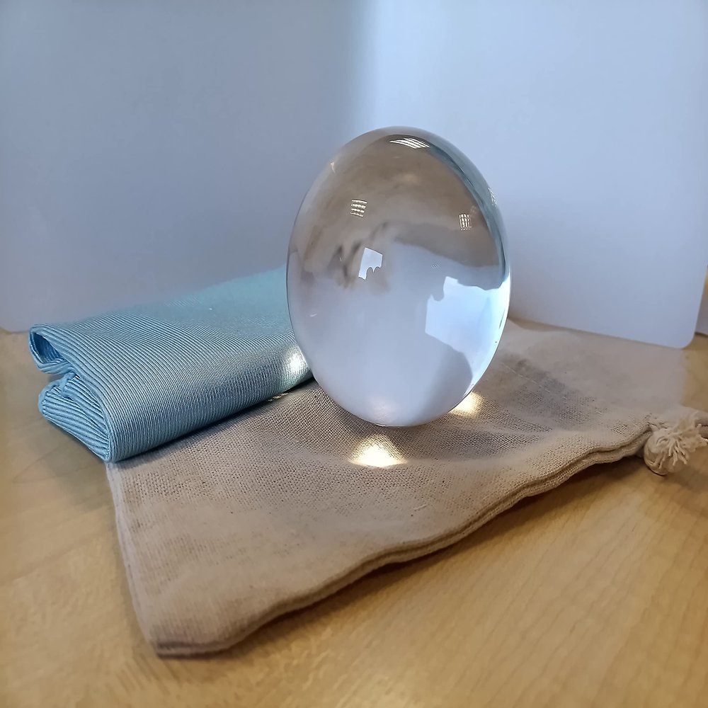 DiscountMagic 70mm Crystal Clear Contact Juggling Ball with Carry Pouch