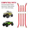 Hobbypark High Clearance Links Set Aluminum Upgrades Linkage for Axial SCX24 Deadbolt AXI90081 B17 Upgrades 1/24 RC Crawler Car (Red) view 3