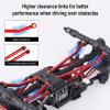 Hobbypark High Clearance Links Set Aluminum Upgrades Linkage for Axial SCX24 Deadbolt AXI90081 B17 Upgrades 1/24 RC Crawler Car (Red) view 4