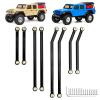 Hobbypark Aluminum High Clearance Links Set Upgrades for Axial SCX24 Gladiator AXI00005 Upgrades 1/24 RC Crawler Car (Black) view 1