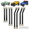 Hobbypark High Clearance Links Set Upgrades for Axial SCX24 C10 AXI00001 Wrangler JLU AXI00002 Bronco AXI00006 1/24 RC Crawler Car (Black) view 1