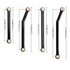 Hobbypark High Clearance Links Set Upgrades for Axial SCX24 C10 AXI00001 Wrangler JLU AXI00002 Bronco AXI00006 1/24 RC Crawler Car (Black) view 2