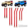 Hobbypark Aluminum High Clearance Links Set Upgrades for Axial SCX24 Gladiator AXI00005 Upgrades 1/24 RC Crawler Car (Red) view 1