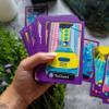 Jayiaine Tarot Card Deck, 78 Classic Portable Fate Divination Holographic Spiritual Tarot Card Set Party Meaningful Future Telling Game Oracle Card for Beginners,Purple view 2