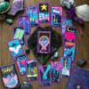 Jayiaine Tarot Card Deck, 78 Classic Portable Fate Divination Holographic Spiritual Tarot Card Set Party Meaningful Future Telling Game Oracle Card for Beginners,Purple view 3