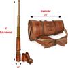 12x Antique Telescope, Kelvin and Hughes Functional Vintage Replica, with Beautiful Imprinted Leather Case, Gifting Nautical Navy Zoomable Pirate Spyglass Collectible 16" by Allory Tech view 3