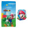 Super Mario Kids Soft Lightweight 2 Piece Sleeping/Slumber Bag and Sling Bag Set, 46"(L) X 26"(W), (Official Licensed Nintendo Product) by Franco view 1