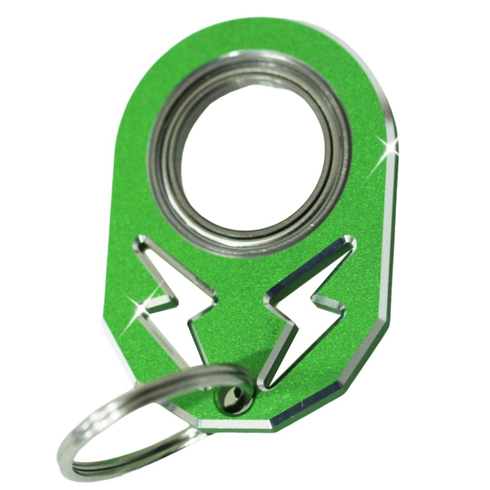YIPUKIYI Keychain Spinner Fidget Keychain Fidget Ring Metal Key Chain Spinner Fidget Spinner Keychain Toy for Man Women and Kids (Green)