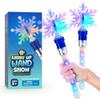 IPIDIPI TOYS Snowflake Wand - Spinning Light Up Magic Wand for Kids, Princess Fairy - Christmas Stocking Stuffers Light Up Toys, Goodie Bag Stuffers - Ideal Birthday Party Favors for Girls, Pack of 2