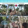 DUNNRITE Clear Shot 2-in-1 Full Court Pool Basketball & Volleyball Game Set view 2