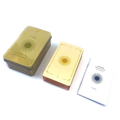 Jayiaine Tarot Card Deck, 78 Classic Portable Fate Divination Holographic Spiritual Tarot Card Set Party Meaningful Future Telling Game Oracle Card for Beginners,B