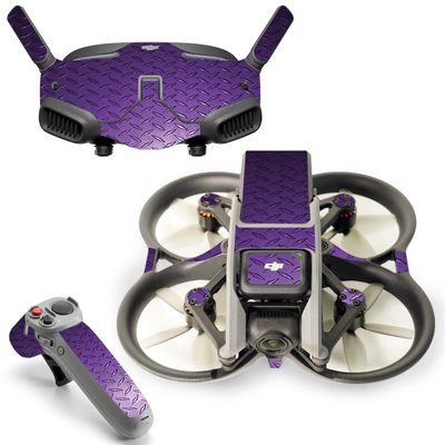MightySkins Skin Compatible with DJI Avata - Purple Diamond Plate | Protective, Durable, and Unique Vinyl Decal wrap Cover | Easy to Apply | Made in The USA