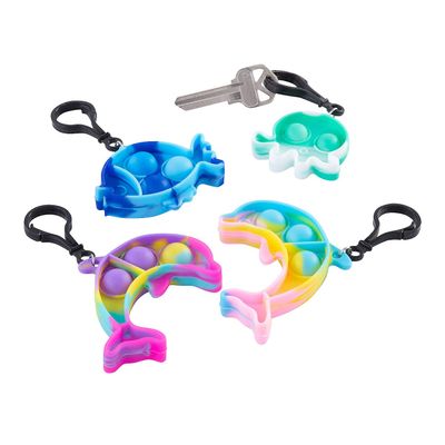 Lotsa Pops Popping Toy Mini Sea Life Backpack Clip Keychain Assortment, 36 Pieces