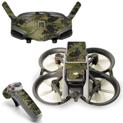 MightySkins Glossy Glitter Skin Compatible with DJI Avata - Green Camouflage | Protective, Durable High-Gloss Glitter Finish | Easy to Apply | Made in The USA