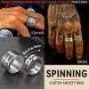 FaithHeart Silver Stainless Steel Spinner Fidget Ring High Polish Hypoallergenic Stress Relief Gifts for Men Women view 2