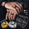FaithHeart Silver Spinning Ring for Men Women, Personalized Custom Anxiety Worry Band Fidget Stress Relieving Boredom ADHD Autism Rings, Size 12 view 2