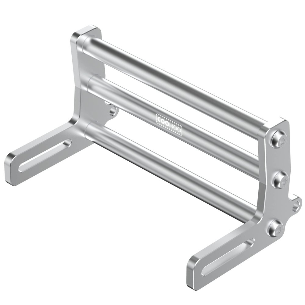 COOWOO Aluminum Alloy RC Front Bumper for 1/10 SCX10 or TRX-4 Crawler Cars Silver