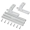 COOWOO Aluminum Alloy RC Front Bumper for 1/10 SCX10 or TRX-4 Crawler Cars Silver view 2