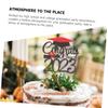 Operitacx 6pcs Graduation Cake Decoration Picks Cupcake Toppers for Party Reusable Food-grade Inserts for Desserts Celebrations view 4