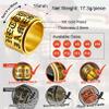 FaithHeart Masculine Fidget Spinner Ring for Anxiety Gold Thumb Pinky Finger Rings for Men Women Size 7 view 4