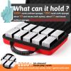 1200-2200 Card Game Case for Cards Against Humanity Game,Playing Trading Travel Card Storage Holder for Pokemon Cards, Sports Card and Baseball Cards,Fit All Other Card Games Expansions (Red) view 2