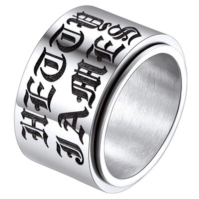 FaithHeart Custom Name Fidget Rings Stress Relieving Anxiety Accessories Engagement Wedding Promise Band for Mother