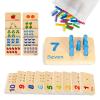 TOOKYLAND Peg Board Toddler Toys, Counting Wooden Toys with 55 Pegs, Wooden Math Manipulatives,Montessori Math and Numbers for Kids & Kindergarten Learning Activities view 1