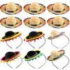Cagemoga 12 Pieces Mexican Sombrero Headbands Mini Sombrero Party Hats for Kids Adults Dogs Pets view 1