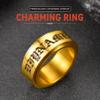 FaithHeart Personalized DIY Name Fidget Ring for Anxiety 18K Gold Plated Jewelry Stress Relief Spinner Rings for Mom view 3