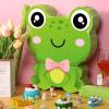 Aoriher Frog Piata with Stick Blindfold & Confetti - Birthday Party Favors Decorations for Animal Theme Party Supplies Toys Outdoor Games, 15 x 13 x 3.2 Inch view 2