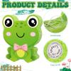 Aoriher Frog Piata with Stick Blindfold & Confetti - Birthday Party Favors Decorations for Animal Theme Party Supplies Toys Outdoor Games, 15 x 13 x 3.2 Inch view 3