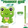 Aoriher Frog Piata with Stick Blindfold & Confetti - Birthday Party Favors Decorations for Animal Theme Party Supplies Toys Outdoor Games, 15 x 13 x 3.2 Inch view 4