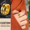 Gold Customize Name Spinner Ring for Women Anti Anxiety Fidget Jewelry Birthday Party Gifts for Sister view 2