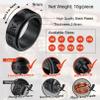FaithHeart 9mm Width Spinner Ring Stainless Steel Fidget Ring Custom Name Rotating Stacking Band Rings for Men view 4