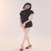 Fremego 1/6 Scale Female Clothes,Female Side Slit Cheongsam Dress Costume Clothing for 12inch PH TBL JO Action Figure Body (Black) view 2