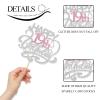 MonMon & Craft Happy 19th Birthday Cake Topper/Cheers to 19 Years/Girls 19th Birthday Party Decor Supplies - Silver & Pink Glitter (19th) view 3