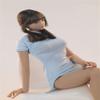Fremego 1/6 Scale Female Clothes,Female Side Slit Cheongsam Dress Costume Clothing for 12inch PH TBL JO Action Figure Body (Blue) view 2