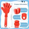 ZCYSRLQIN 48 Pieces Coral Red Hand Clappers 7.5 Inch Clappers Noisemakers Noise Makers Party Favors Plastic Clapper Sporting Events Cheers Ball Dance Basketball Football Noisemakers Coral Red view 2