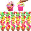 Jexine 96pcs Beach Party Favors for Kid 24 Set Sand Buckets and Shovels for Bucket Party Favor Sand Box Play Set and Mini Beach Pail Includes Shovel, Rake, Scoop Summer Outdoor Toys for Toddlers view 1
