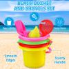 Jexine 96pcs Beach Party Favors for Kid 24 Set Sand Buckets and Shovels for Bucket Party Favor Sand Box Play Set and Mini Beach Pail Includes Shovel, Rake, Scoop Summer Outdoor Toys for Toddlers view 4